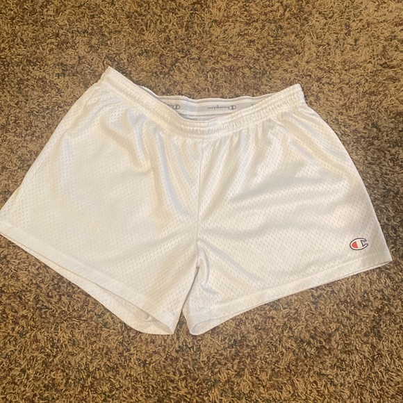 White Athletic Champion Shorts - Picture 1 of 3